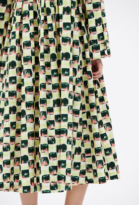 Brush Strokes Kleid, Evergreen from ODEEH 