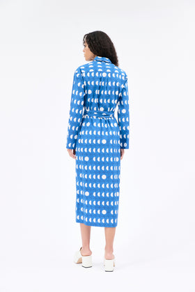 Graphical Dots Kleid, Vitriol Blue from ODEEH 