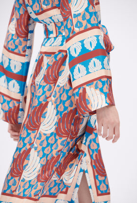 Palm Fans Kleid, English Red from ODEEH 