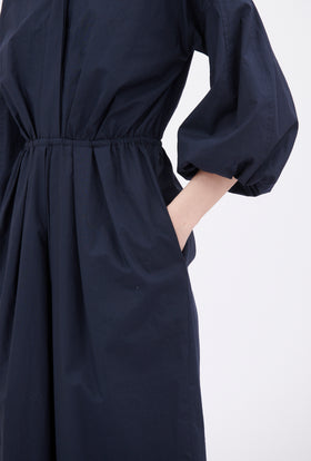 Poplin Kleid, Navy from ODEEH 