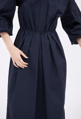 Poplin Kleid, Navy from ODEEH 