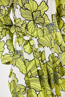Hibiscus Cotten Kleid, Greenery from ODEEH 