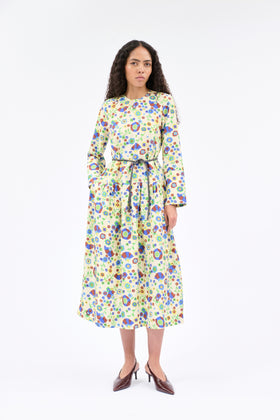 Florets Kleid, Pale Yellow from ODEEH 