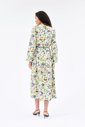 Florets Kleid, Pale Yellow from ODEEH 