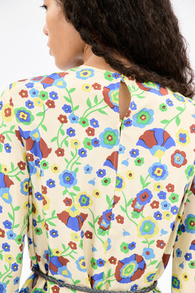 Florets Kleid, Pale Yellow from ODEEH 