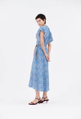 Fil Coupe Dots Kleid, Delft Blue from ODEEH 