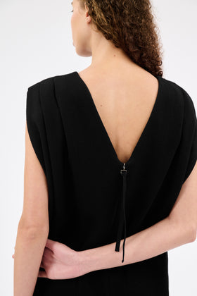 HEAVY GEORGETTE Kleid, Jet Black from ODEEH 