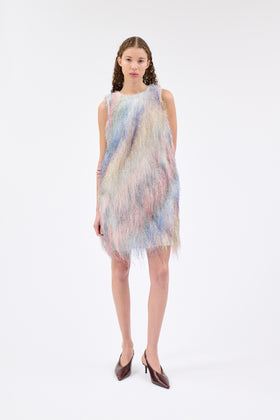 FRINGY RAINBOW Kleid, Seablue from ODEEH 