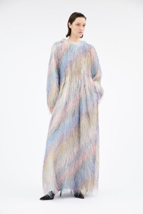 FRINGY RAINBOW Kleid, Seablue from ODEEH 