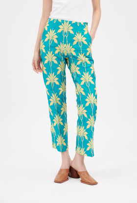 Matelassè Palms Hose, Bright Emerald from ODEEH 