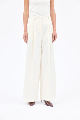 Structured Cotton / Linen Hose, Off White from ODEEH 