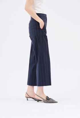 Paper Touch Stripe Trouser, Marine from ODEEH 