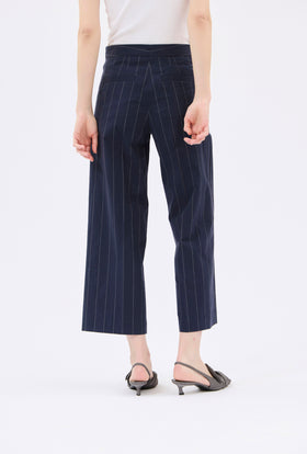 Paper Touch Stripe Trouser, Marine from ODEEH 