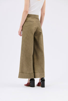 Cotton Damask Hose, Dark Khaki from ODEEH 