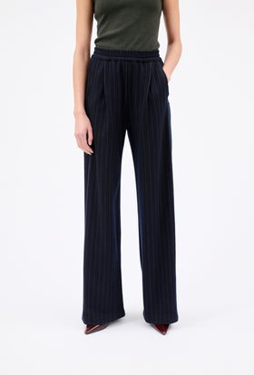FLANNEL PIN STRIPE Hose, Navy from ODEEH 