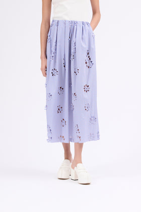 Laser Cut Flowers Skirt, Sky from ODEEH 