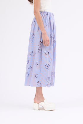 Laser Cut Flowers Skirt, Sky from ODEEH 