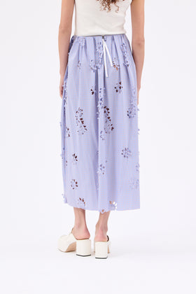 Laser Cut Flowers Skirt, Sky from ODEEH 
