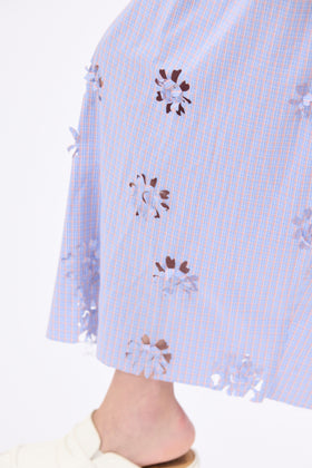 Laser Cut Flowers Skirt, Sky from ODEEH 