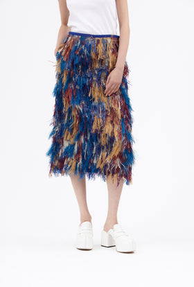 Fringy Jacquard Rock, Berry Blue from ODEEH 