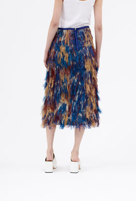 Fringy Jacquard Rock, Berry Blue from ODEEH 