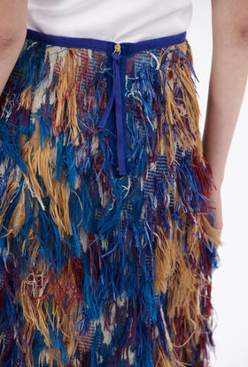Fringy Jacquard Rock, Berry Blue from ODEEH 