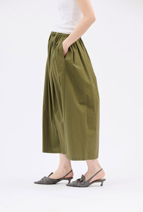 Poplin Skirt, Dark Olive from ODEEH 
