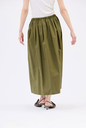 Poplin Skirt, Dark Olive from ODEEH 