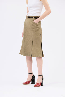 Cotton Damask Rock, Dark Khaki from ODEEH 