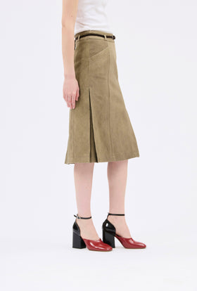 Cotton Damask Rock, Dark Khaki from ODEEH 