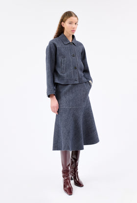 BRUSHED DOUBLE Serge Rock, Indigo from ODEEH 