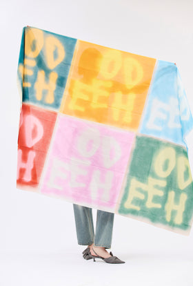 Patched Logo Scarf, Multicolor from ODEEH 