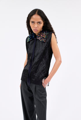 FUNKY SEQUINS Kragen, Royal Peacock from ODEEH 