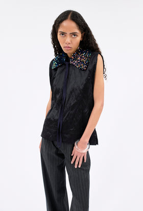 FUNKY SEQUINS Kragen, Royal Peacock from ODEEH 