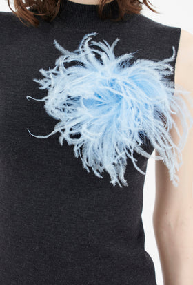 Feather Brosche, Baby Blue from ODEEH 