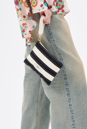 Striped Accessoires Bag, Navy from ODEEH 