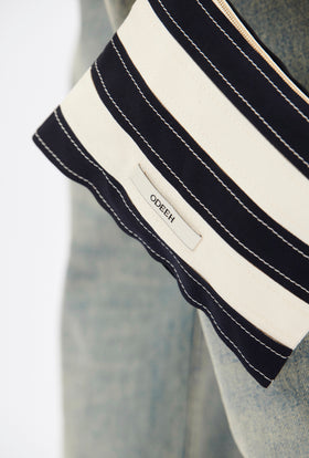 Striped Accessoires Bag, Navy from ODEEH 