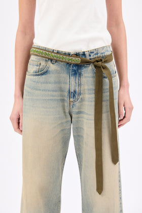 Rhinestone Belt, Dark Khaki from ODEEH 