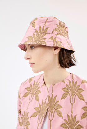 Matelassè Palms Hat, Rosequartz from ODEEH 