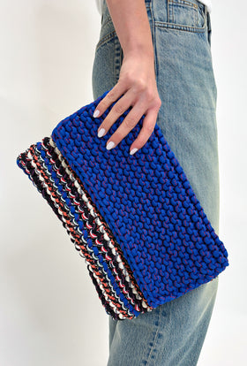 KNITTED Clutch, Royal from ODEEH 