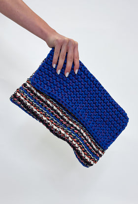 KNITTED Clutch, Royal from ODEEH 