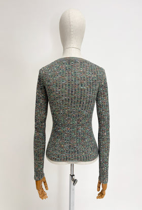 SPACE-DYED Rib Pullover, Copper from ODEEH 