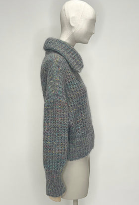 WOOL MOHAIR TWEED Cardigan, Marble from ODEEH 