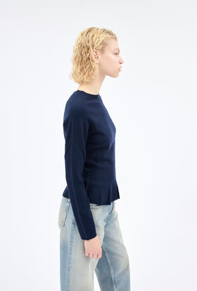 MERINO WOOL Pullover, Marine from ODEEH 