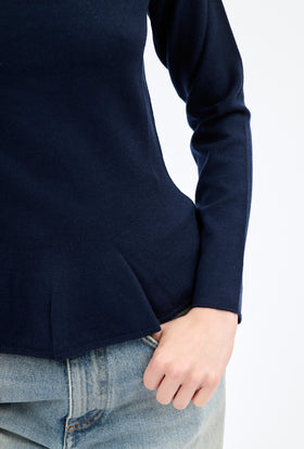 MERINO WOOL Pullover, Marine from ODEEH 