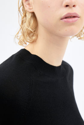MERINO WOOL Pullover, Jet Black from ODEEH 