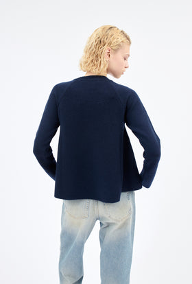 MERINO WOOL Pullover, Marine from ODEEH 