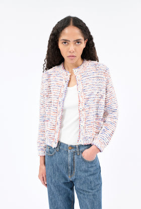 Fringy Tape Yarn Cardigan, Dawn from ODEEH 