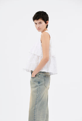 Cotton Fil Coupe Top, Milk from ODEEH 