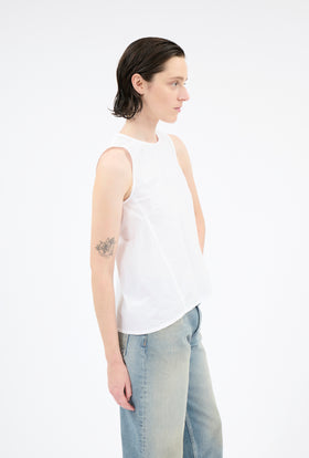 Poplin Top, White from ODEEH 